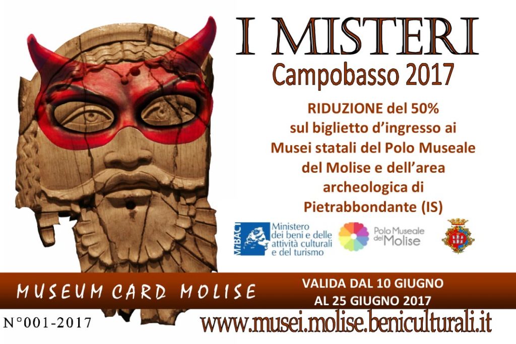 Misteri di Campobasso 2017: GRATIS la "Museum Card Molise"