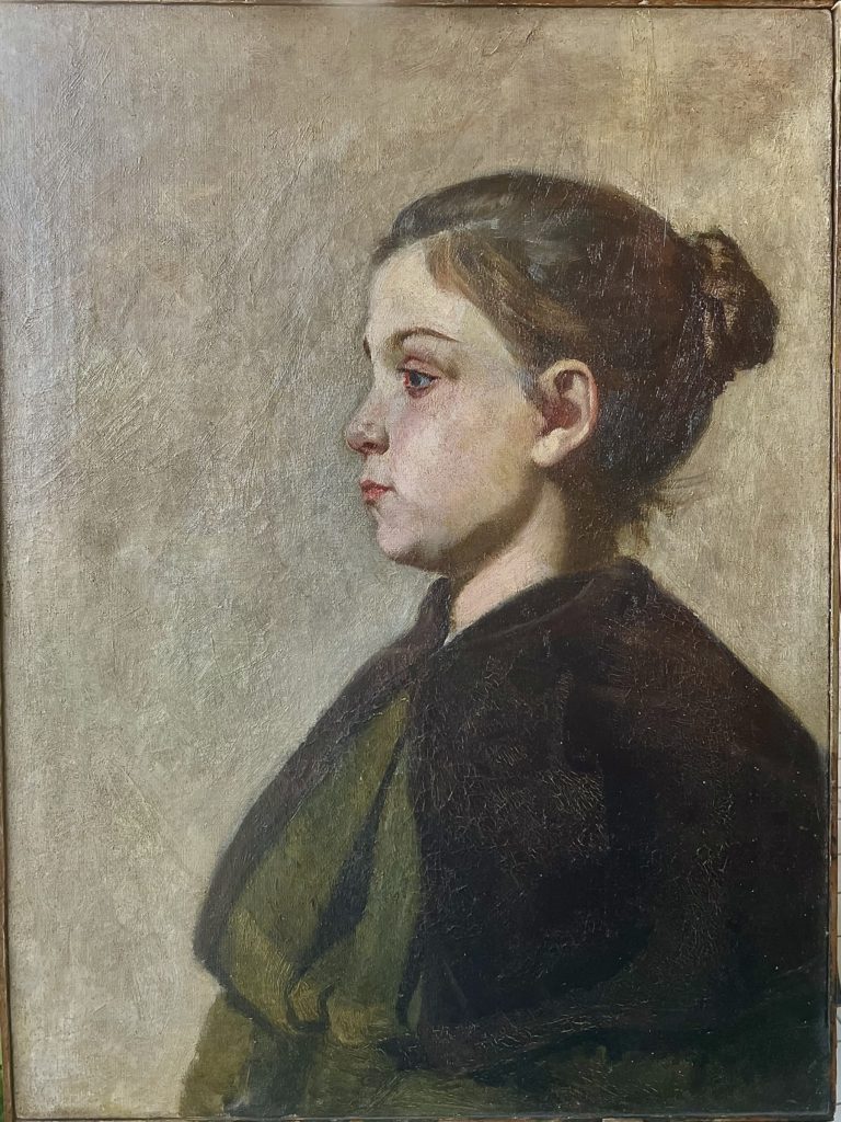 Nicola Giuliani, Ritratto di bambina, olio su tela